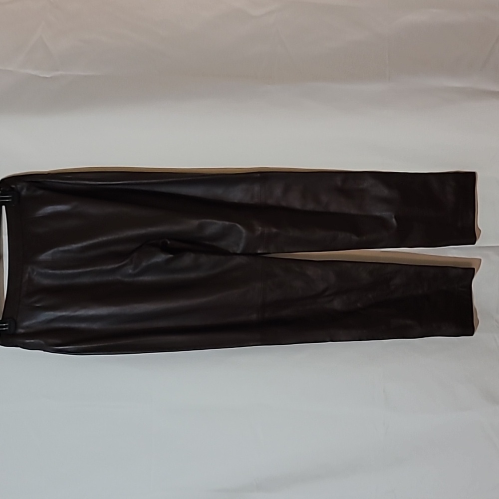 Authentic Vintage CHANEL 01A Lambskin Leather Trousers - Coffee Brown. SZ40 RARE - Picture 5 of 11